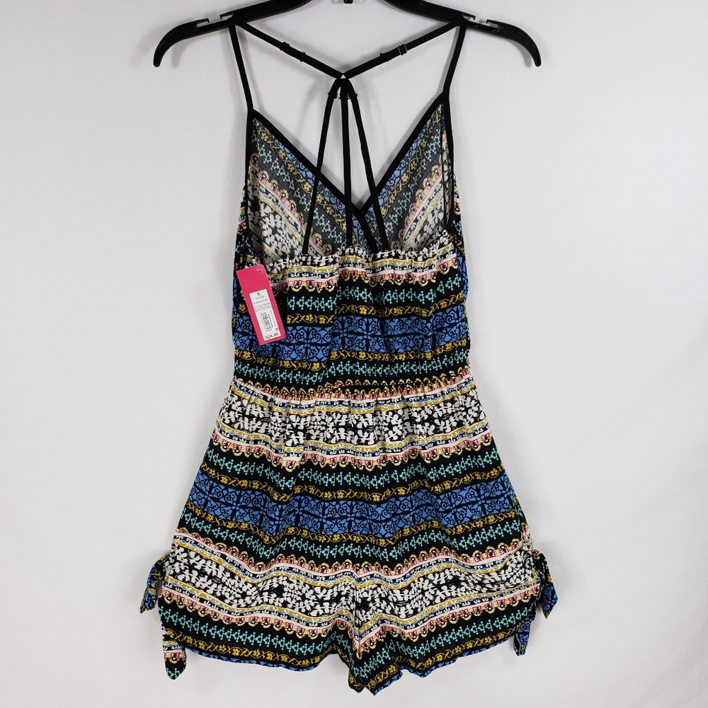 Xhilaration Strappy Romper V-Neck - Picture 3 of 7